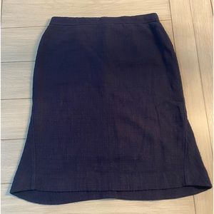 J. Crew Peplum Midi in Navy Textured Tweed